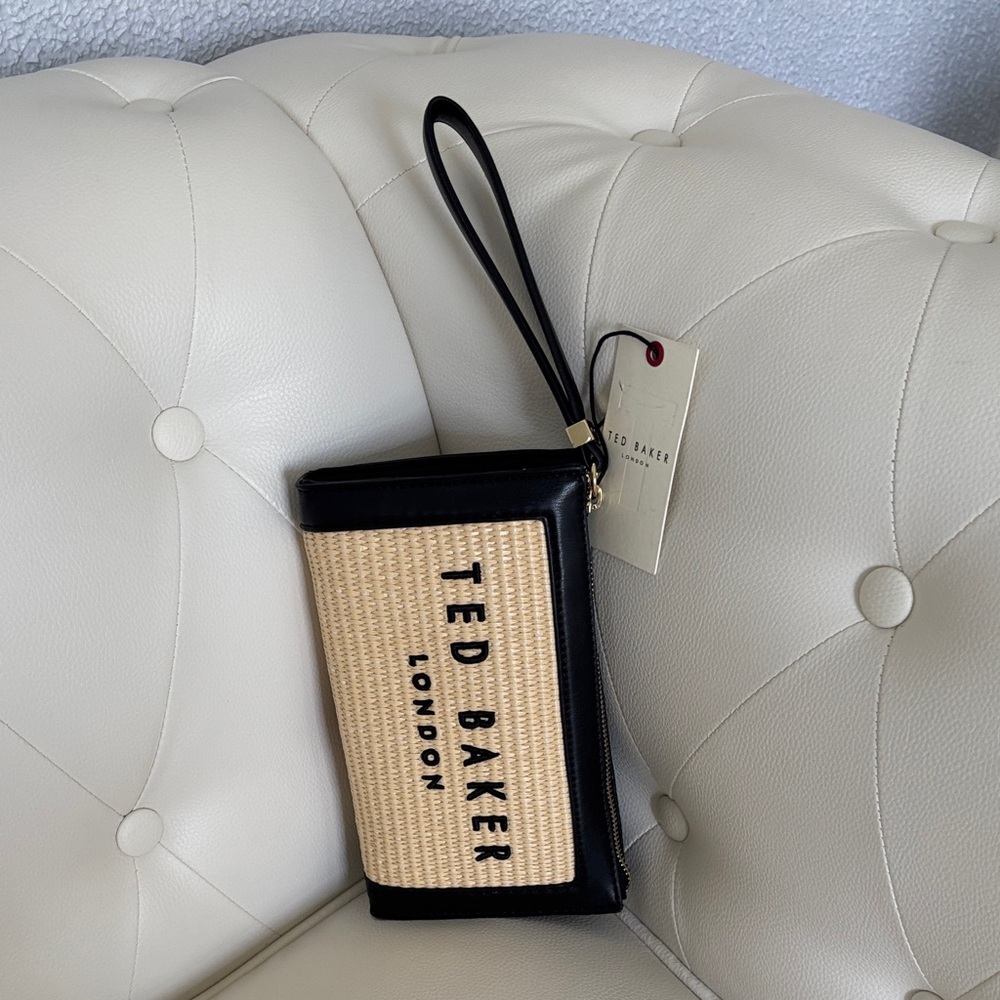 Ted Baker Black and Cream Wristlet